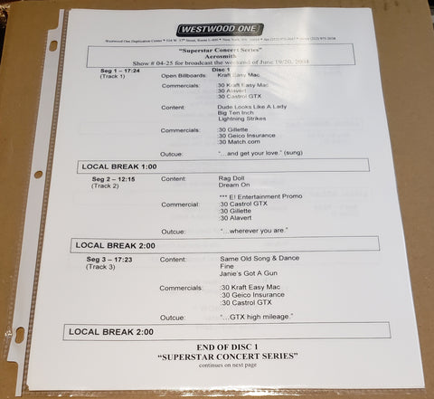 Aerosmith - Superstar Concert Series - Radio Show #04-25 - June 19-20, 2004 - 2CD