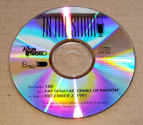 Pat Benatar - In The Studio - Crimes Of Passion - Radio Show #180 - December 2, 1991 - CD
