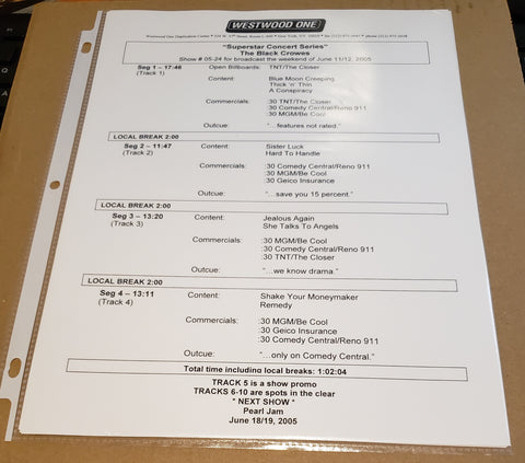 Black Crowes - Superstar Concert Series - Radio Show #05-24 - June 11-12, 2005 - CD