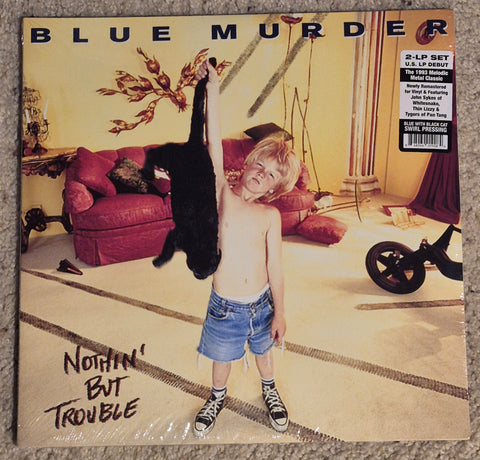 Blue Murder - Nothin' But Trouble - Blue with Black cat swirl - 12" Vinyl 2 LP