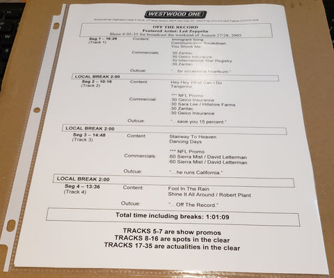 Led Zeppelin - Off The Record - Radio Show #05-35 - August 27/28, 2005 - CD