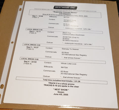 Led Zeppelin - Superstar Concert Series - Radio Show #05-22 - May 28/29, 2005 - CD