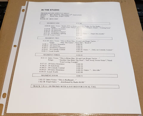 Queen - In The Studio - The Game 25th Anniversary - Radio Show #893 - 08/01/2005 - CD