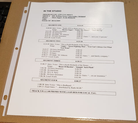 Rolling Stones - In The Studio - Live Licks / Stripped - Radio Show #895 - 08/16/2005 - CD