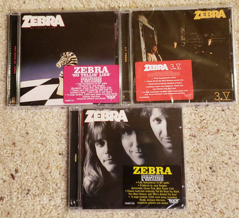 Zebra - Rock Candy Remastered Edition - 3 CD Bundle - Brand New Factory Sealed