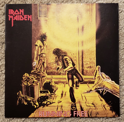 Iron Maiden - Running Free / Burning Ambition - 7 inch LP - UK Edition