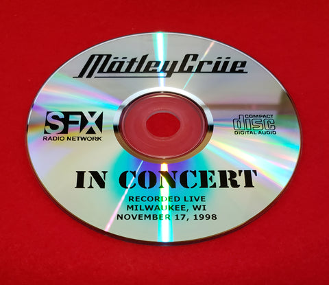 Motley Crue - In Concert - Milwaukee WI - Nov 17, 1998 - SFX Radio CD