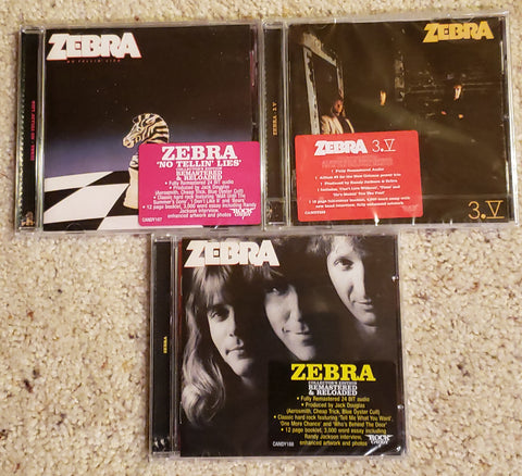 ZEBRA - Rock Candy Remastered Edition - 3 CD Bundle - Brand New Factory Sealed