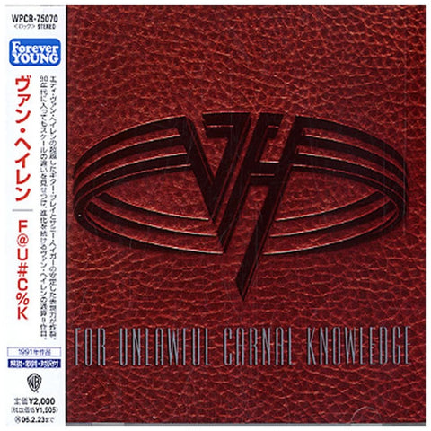Van Halen For Unlawful Carnal Knowledge Japan WPCR-75070 - 2005 CD